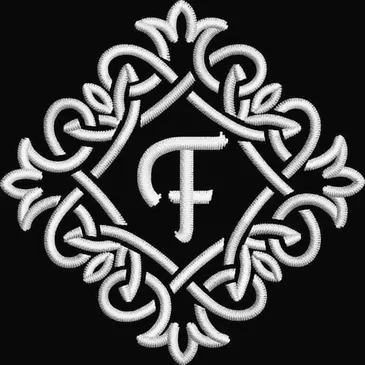 Fine Thread Embroidery Logo Design